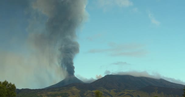 Wybuch Sycylijskiego Wulkanu Etna Latem 2021 — Wideo stockowe