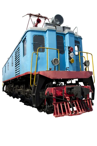 Stará lokomotiva modrá — Stock fotografie