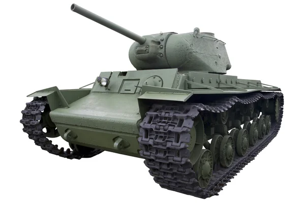 Eski yeşil ağır tank — Stok fotoğraf