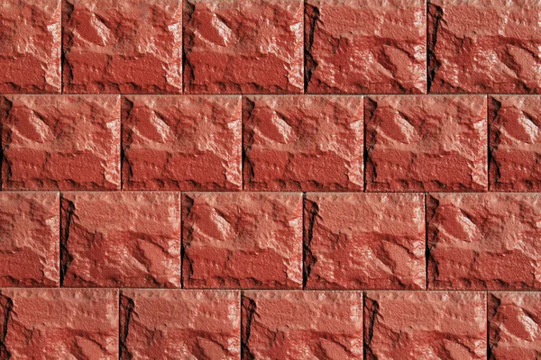 Červené kamenné obklady zdí赤い石のタイル壁 — ストック写真