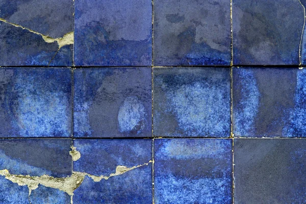 Parede azulejo azul — Fotografia de Stock