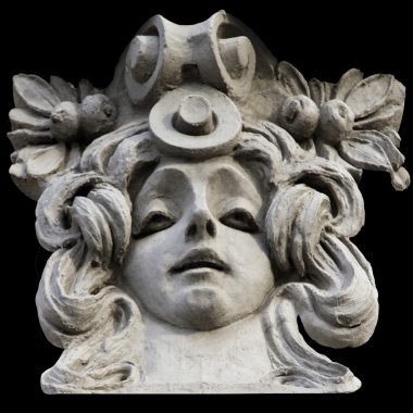 çelenk ile kadın baş