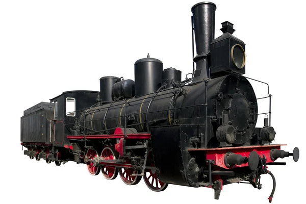 Very old black locomotive — Stock Photo, Image