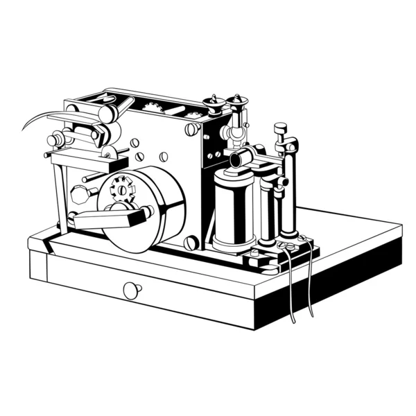 Vintage küçük telgraf cihazları — Stockvector