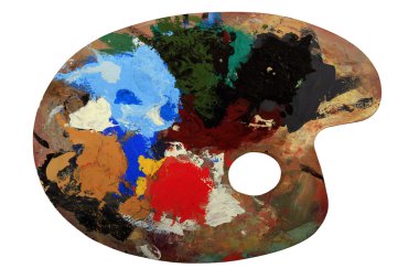 sanatçının renkli palet