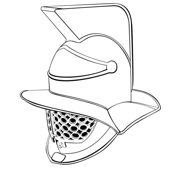 Römischer Gladiatorenhelm — Stockvektor