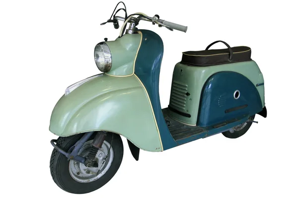 Old light green scooter — Stock Photo, Image
