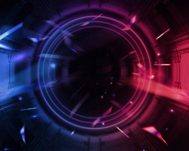 abstract futuristic background. glowing lines and numbers