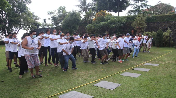 stock image Group of people playing together at the playground, Salatiga, Indonesia, December 11, 2021