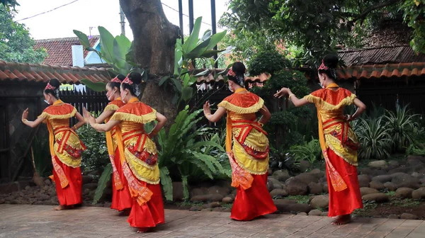 Photo Documentation Javanese Traditional Dancer Dancing Batik Dance Pekalongan Indonesia — Foto Stock