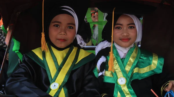 Dokumentationsfoto Parade Der Studenten Des Koran Education Park Taman Pendidikan — Stockfoto