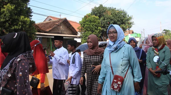 Dokumentationsfoto Parade Der Studenten Des Koran Education Park Taman Pendidikan — Stockfoto