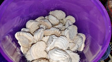 Indonesian homemade cheese sago cookies. Made and served to celebrate Eid Al-Fitr