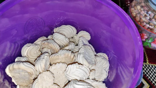 Biscoitos Sagu Queijo Caseiro Indonésio Feito Servido Para Celebrar Eid — Fotografia de Stock