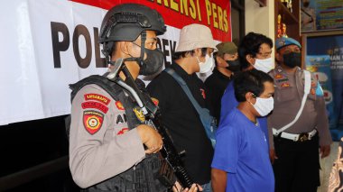 Police arrest criminals and questioning Pekalongan Indonesia July 15 2022