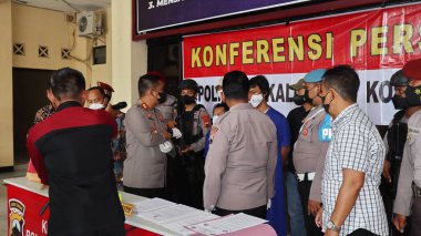 Police arrest criminals and questioning Pekalongan Indonesia July 15 2022