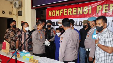 Police arrest criminals and questioning Pekalongan Indonesia July 15 2022
