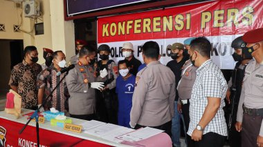 Police arrest criminals and questioning Pekalongan Indonesia July 15 2022