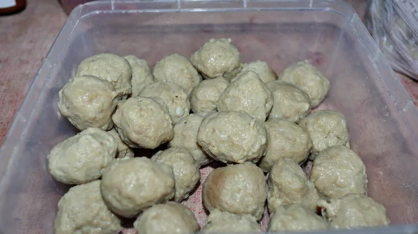 Pentol Bakso Indonesian Meat Ball Commonly Made Finely Ground Beef —  Fotos de Stock