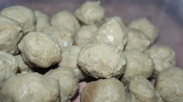 Pentol Bakso Bola Carne Indonésia Comumente Feito Carne Bovina Finamente — Fotografia de Stock