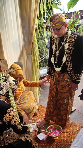 Traditional Javanese Wedding Ceremony Malang Indonesia July 2022 — Foto de Stock