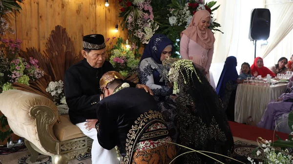 Traditional Javanese Wedding Ceremony Malang Indonesia July 2022 — Stockfoto