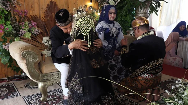 Traditional Javanese Wedding Ceremony Malang Indonesia July 2022 — Fotografia de Stock