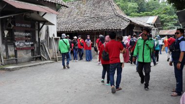 Tourists are looking at Museum Mini Sisa Hartaku (My Remaining Treasure Mini Museum), Yogyakarta, Indonesia July 20, 2022