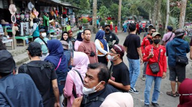 Tourists are looking at Museum Mini Sisa Hartaku (My Remaining Treasure Mini Museum), Yogyakarta, Indonesia July 20, 2022