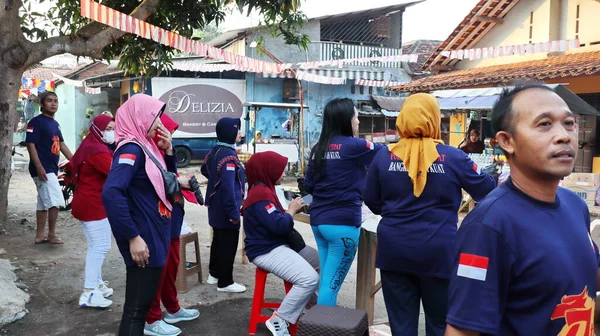 Jalan Sehat Walk Arround Village Radition Celebrating Indonesian Independence Day — Foto de Stock