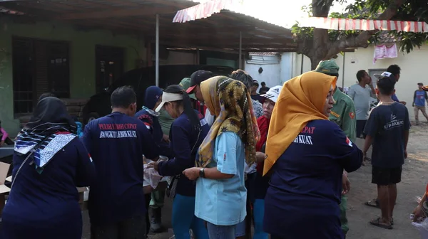 Jalan Sehat Walk Arround Village Radition Celebrating Indonesian Independence Day — Fotografia de Stock