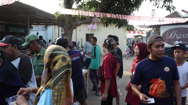 Jalan Sehat Walk Arround Village Radition Celebrating Indonesian Independence Day — Photo
