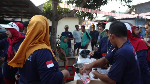 Jalan Sehat Walk Arround Village Radition Celebrating Indonesian Independence Day —  Fotos de Stock