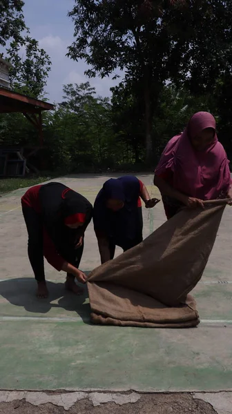 Balap Karung Забег Мешках Традиционные Игры Индона Честь Дня Независимости — стоковое фото