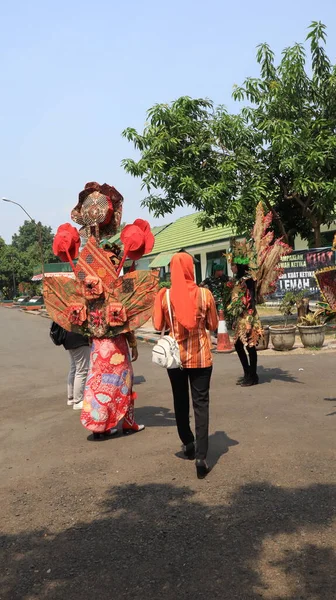 Model Posing Street Batik Carnival Pekalongan Indonesia August 2022 — Photo