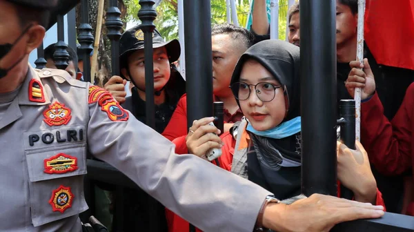 Protes Menentang Peningkatan Harga Bbm Pekalongan Indonesia September 2022 — Stok Foto