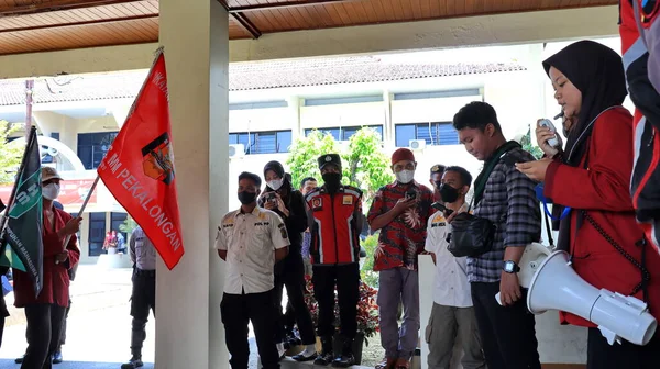 Endonezyalı Öğrenciler Artan Yakıt Fiyatını Protesto Ediyor Pekalongan Endonezya Eylül — Stok fotoğraf