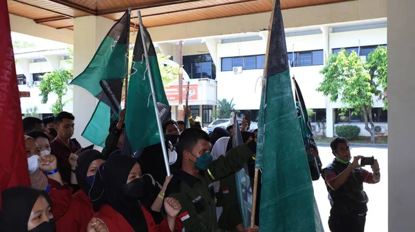 Endonezyalı Öğrenciler Artan Yakıt Fiyatını Protesto Ediyor Pekalongan Endonezya Eylül — Stok fotoğraf