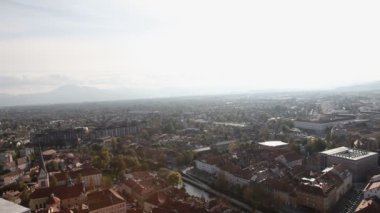 Ljubljana city from sky