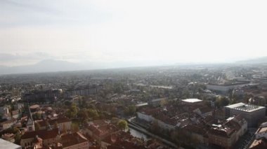 Ljubljana city from sky
