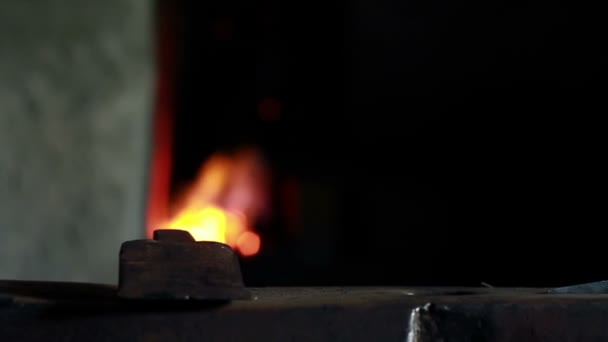 Крупним планом знімок холодного цвяха на основі — стокове відео
