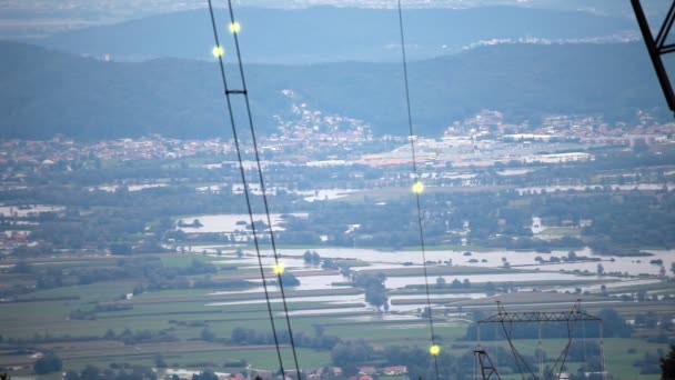 Simulering av el genom elektriska ledningar — Stockvideo