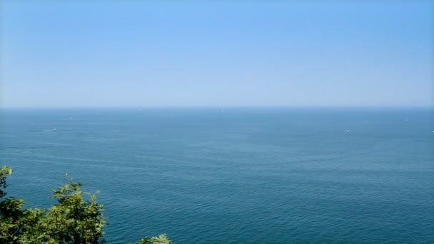 一名女子，俯瞰大海的悬崖 — 图库视频影像