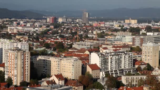 Ljubljana from sky — Stock Video