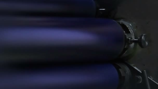 Working printing cylinders — Stock Video