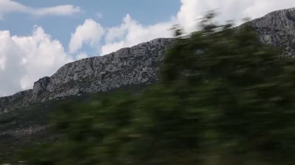 運転車から撮影したアドリア海近くの風景のショット. — ストック動画
