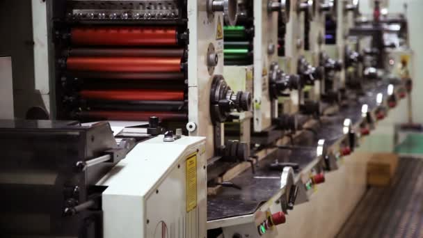 Printer's machinery — Stock Video
