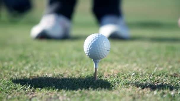 Primer plano de un golfista — Vídeos de Stock