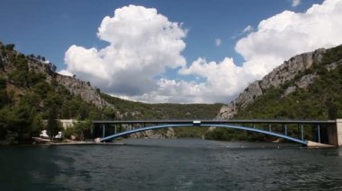 Kanyon krka nehir-Hırvatistan'ın panoramik çekim