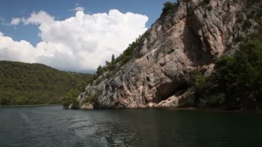 Kanyon krka nehir-Hırvatistan'ın panoramik çekim